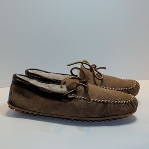 Allen Edmonds Brown Men's Slippers with Shearling Lining Size 11.5